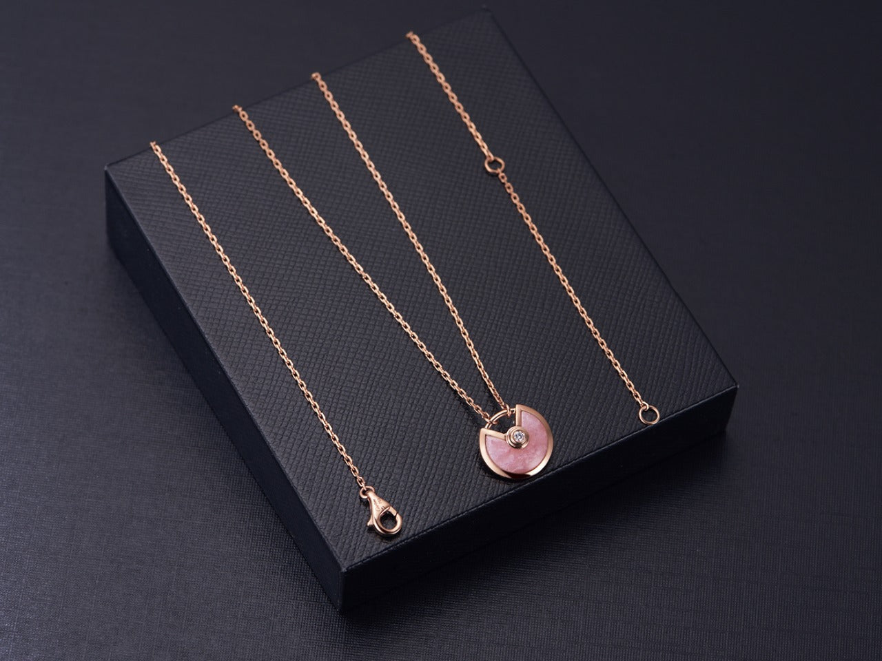 [Radiant Gem]¯AMULETTE ROSE GOLD PINK MOP NECKLACE