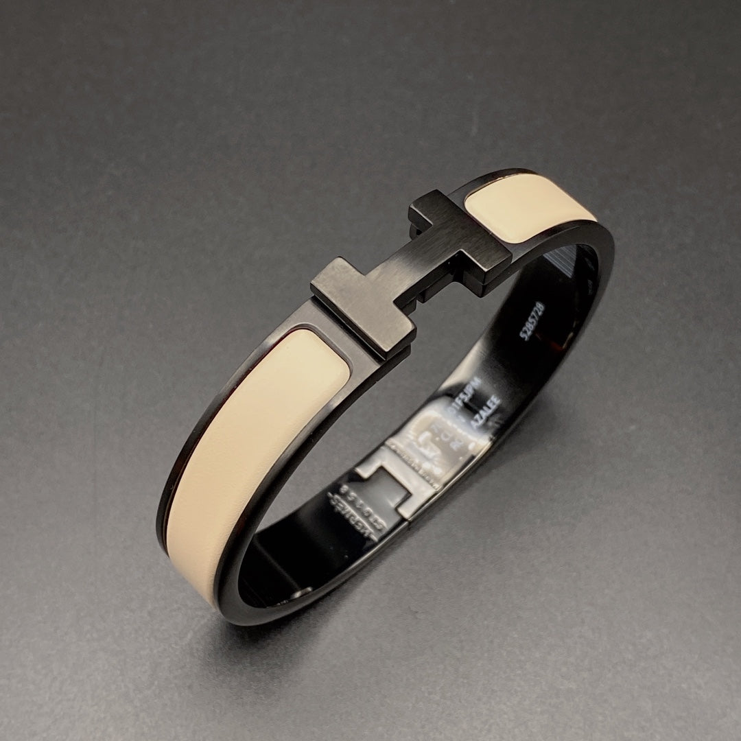 [Radiant Gem]¯H BRACELET 12MM BLACK BEIGE CERAMIC