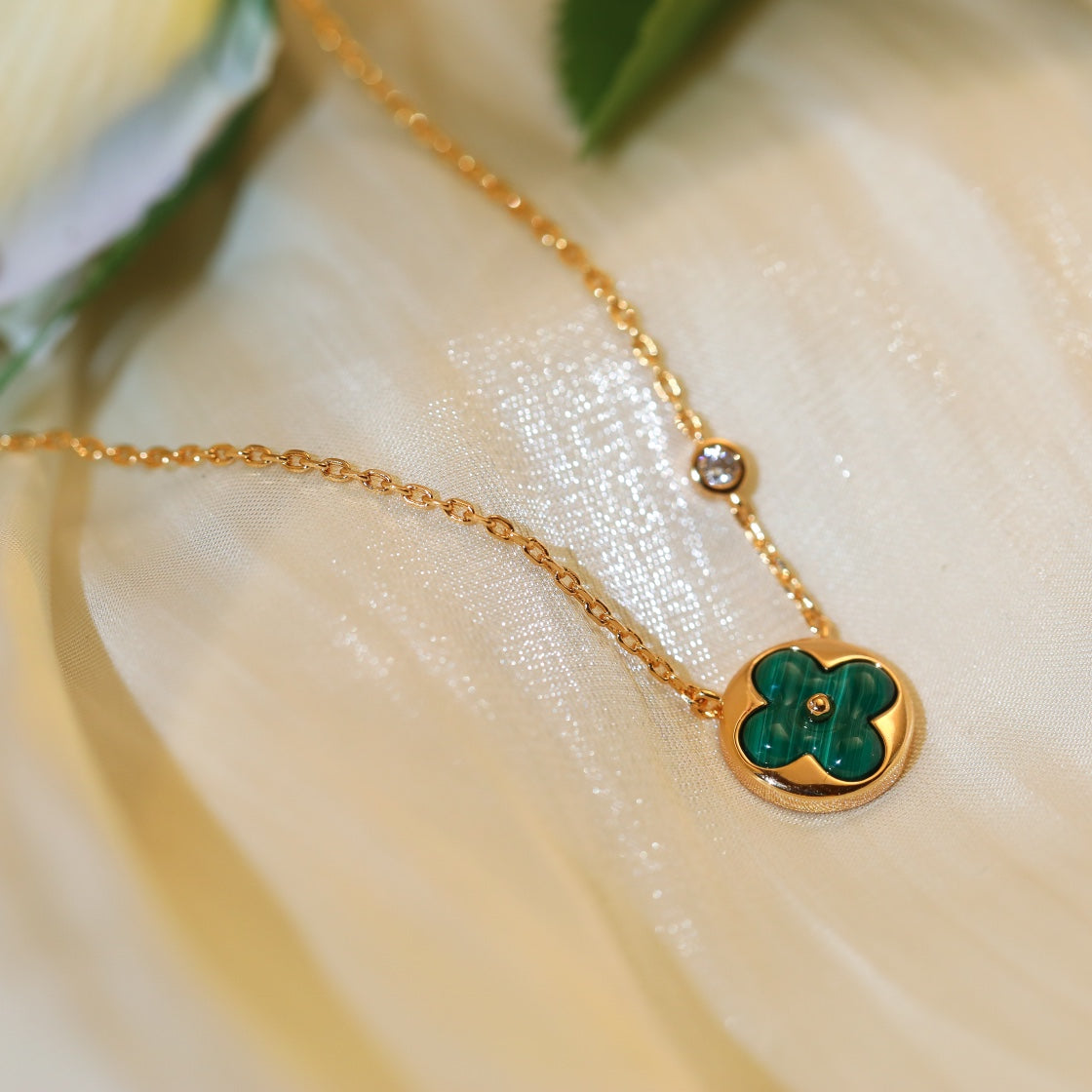 [Radiant Gem]¯SUN PEDANT PINK GOLD 1 DIAMOND NECKLACE