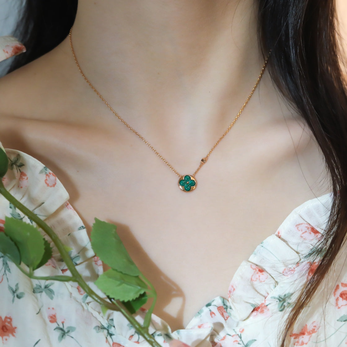 [Radiant Gem]¯SUN PEDANT PINK GOLD 1 DIAMOND NECKLACE