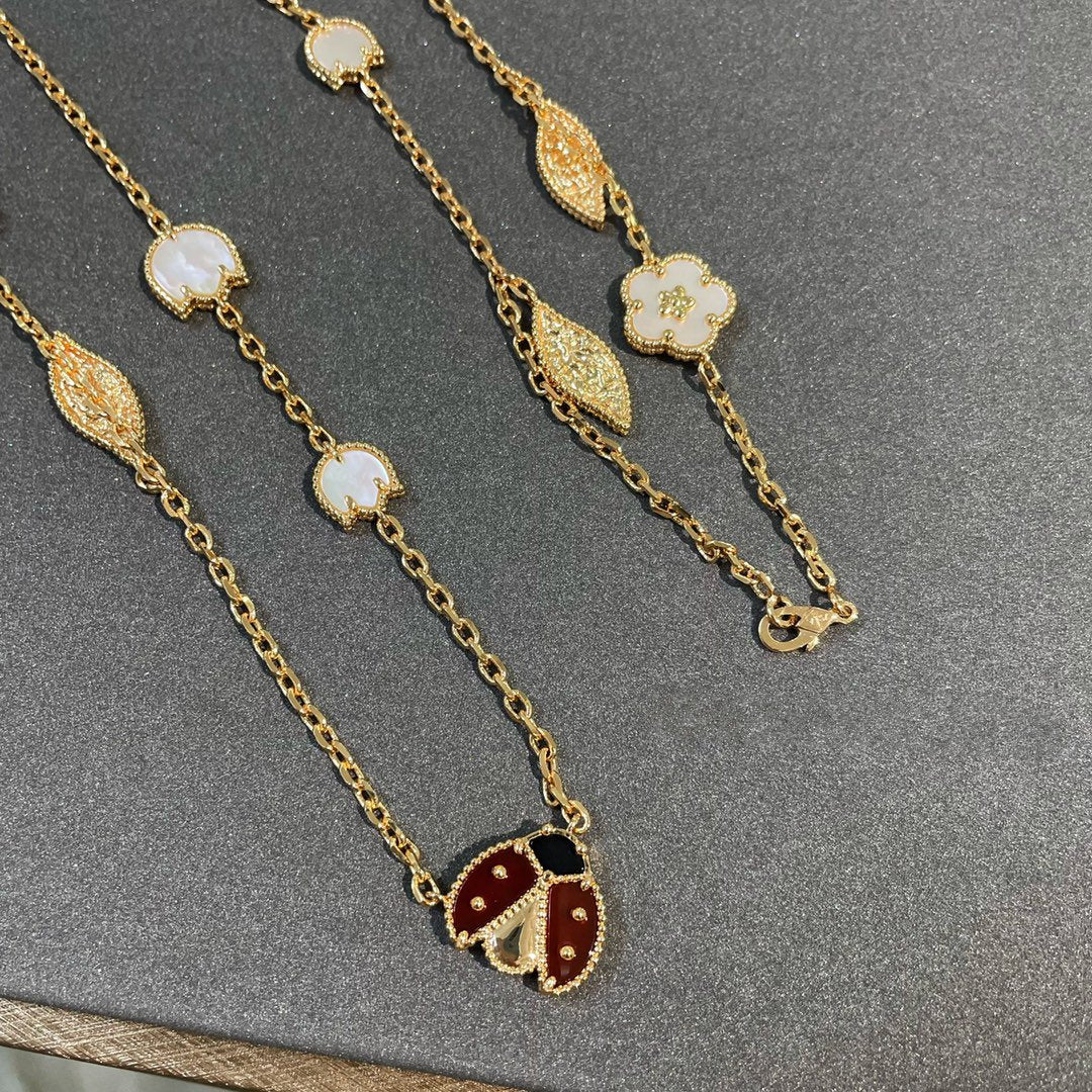 [Radiant Gem]¯LUCKY SPRING 15 MOTIFS GOLD NECKLACE