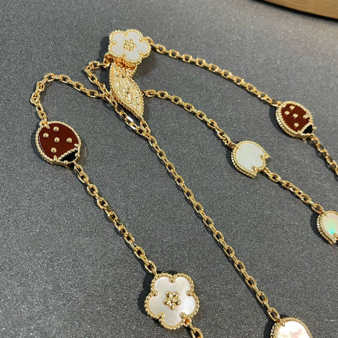 [Radiant Gem]¯LUCKY SPRING 15 MOTIFS GOLD NECKLACE