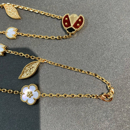 [Radiant Gem]¯LUCKY SPRING 15 MOTIFS GOLD NECKLACE