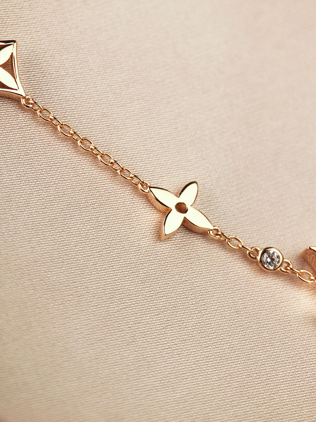 [Radiant Gem]¯STAR AND SUN 7 MOTIFS GOLD BRACELET
