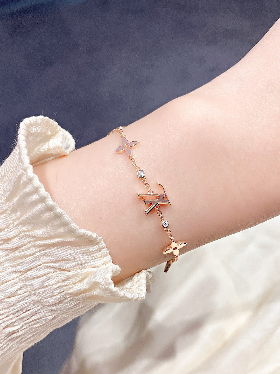 [Radiant Gem]¯STAR AND SUN 7 MOTIFS GOLD BRACELET