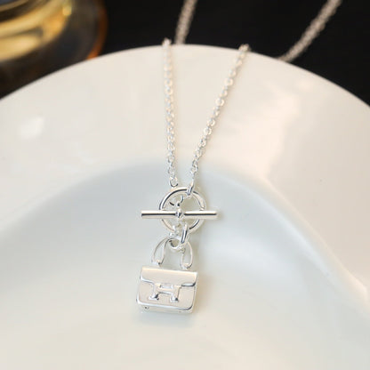 [Radiant Gem]¯POP H PEDANT SILVER NECKLACE