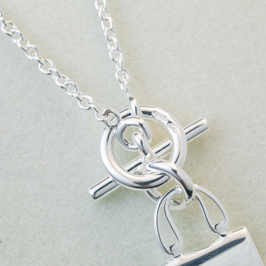 [Radiant Gem]¯POP H PEDANT SILVER NECKLACE