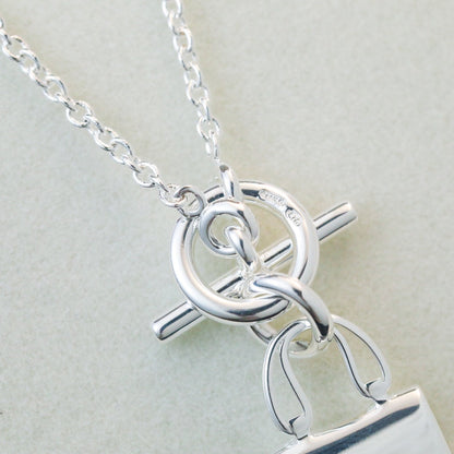 [Radiant Gem]¯POP H PEDANT SILVER NECKLACE