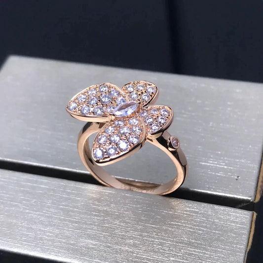 [Radiant Gem]¯BUTTERFLY PINK GOLD DIAMOND RING