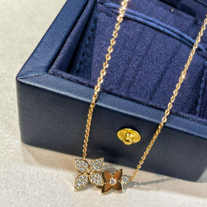 [Radiant Gem]¯STAR BLOSSOM NECKLACE PINK GOLD DIAMONDS