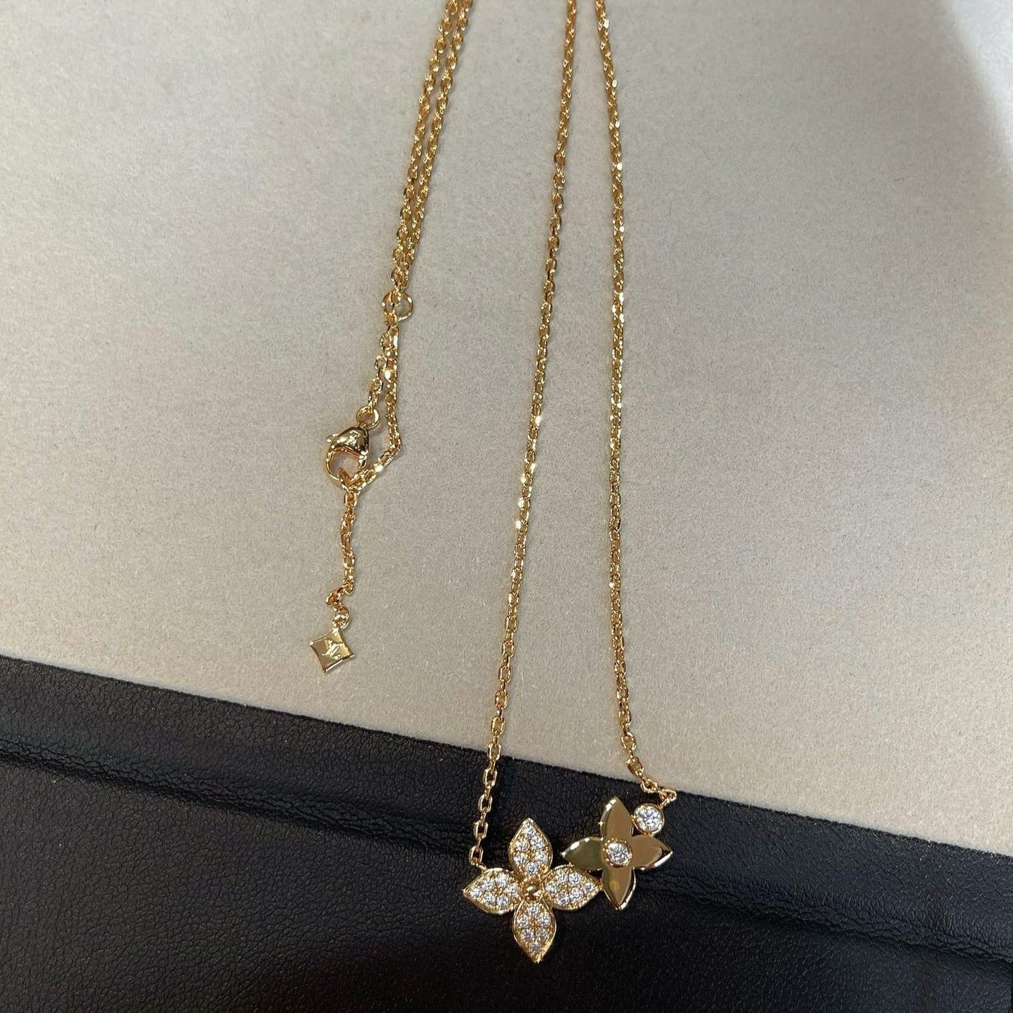 [Radiant Gem]¯STAR BLOSSOM NECKLACE PINK GOLD DIAMONDS