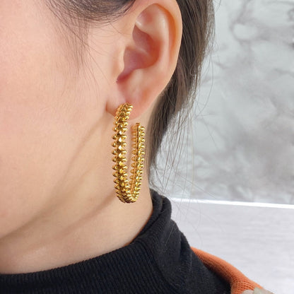 [Radiant Gem]¯CLASH LARGE HOOP EARRINGS