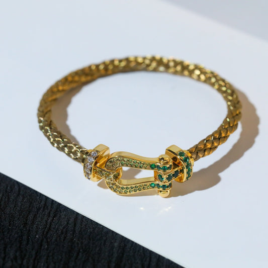 [Radiant Gem]¯FORCE 10 GOLD GREEN DIAMOND PAVED