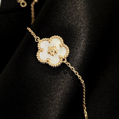 [Radiant Gem]¯LUCKY SPRING ROSE GOLD MOP BRACELET
