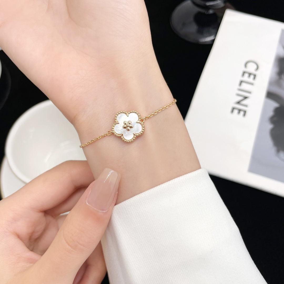 [Radiant Gem]¯LUCKY SPRING ROSE GOLD MOP BRACELET