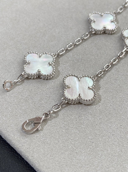 [Radiant Gem]New CLOVER WHITE PEARL MOP 5 MOTIF BRACELET COLLECTION