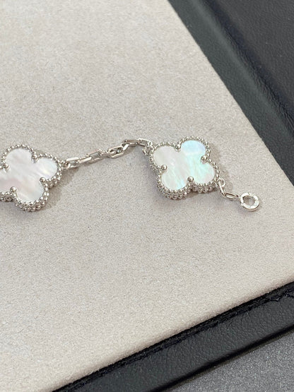 [Radiant Gem]New CLOVER WHITE PEARL MOP 5 MOTIF BRACELET COLLECTION