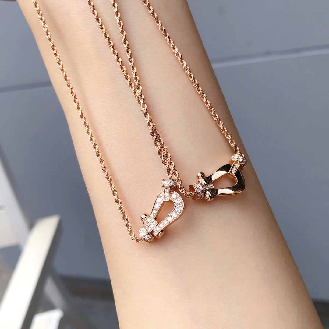 [Radiant Gem]¯FORCE 10 PINK GOLD DIAMOND NECKLACE