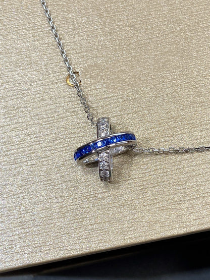 [Radiant Gem]¯LIENS DIAMOND SILVER NECKLACE