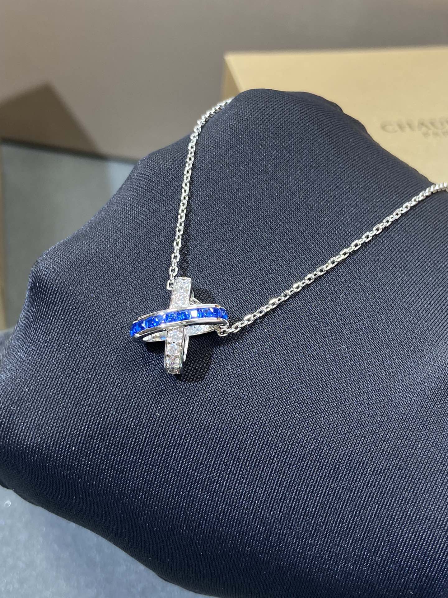 [Radiant Gem]¯LIENS DIAMOND SILVER NECKLACE
