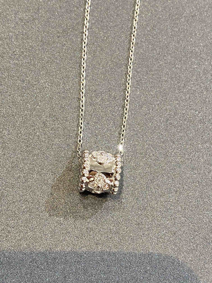 [Radiant Gem]¯PERLEE PEDANT SIVLER DIAMOND NECKLACE