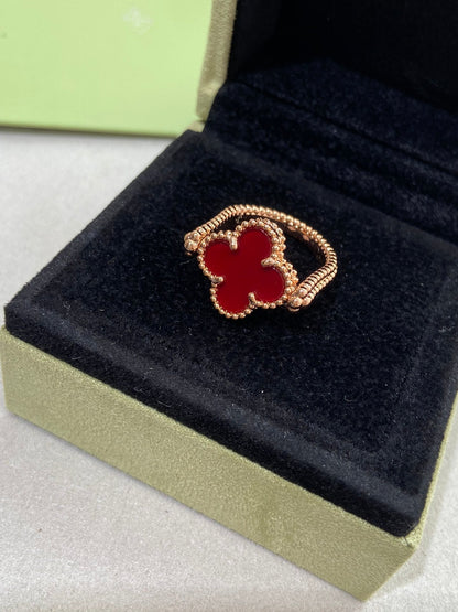 [Radiant Gem]¯CLOVER RIVERSIBLE ROSE GOLD RING