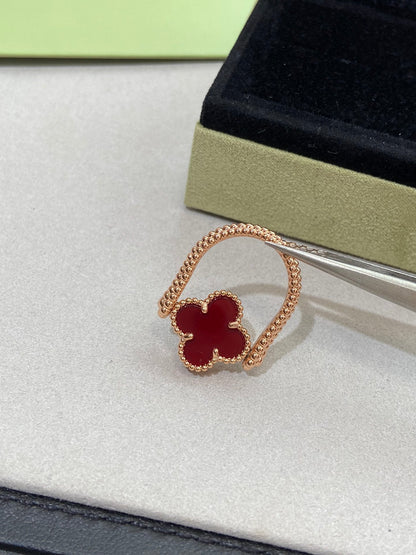 [Radiant Gem]¯CLOVER RIVERSIBLE ROSE GOLD RING