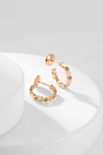 [Radiant Gem]¯BEE LOVE DIAMOND HOOP EARRINGS