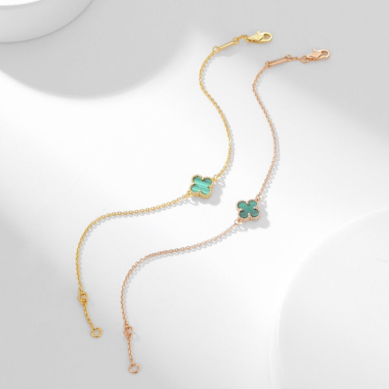 [Radiant Gem]¯CLOVER BRACELET MALACHITE 1 MOTIF
