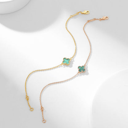 [Radiant Gem]¯CLOVER BRACELET MALACHITE 1 MOTIF