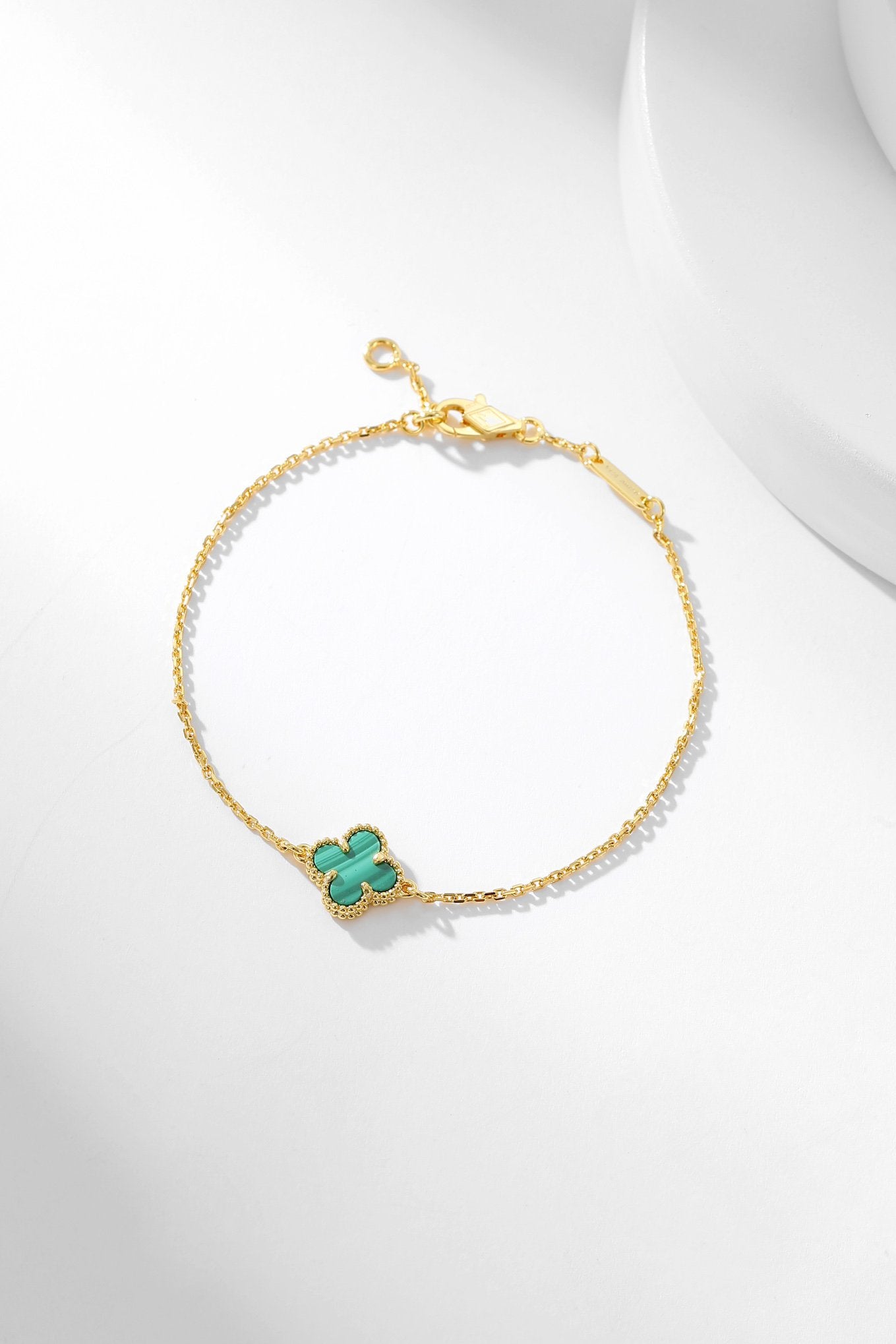 [Radiant Gem]¯CLOVER BRACELET MALACHITE 1 MOTIF