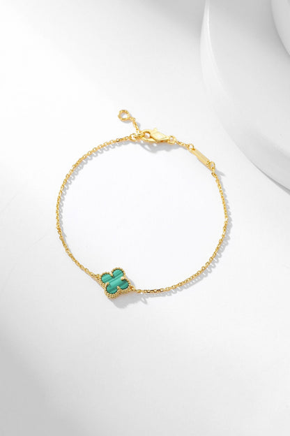 [Radiant Gem]¯CLOVER BRACELET MALACHITE 1 MOTIF