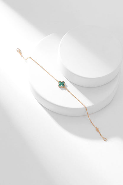[Radiant Gem]¯CLOVER BRACELET MALACHITE 1 MOTIF