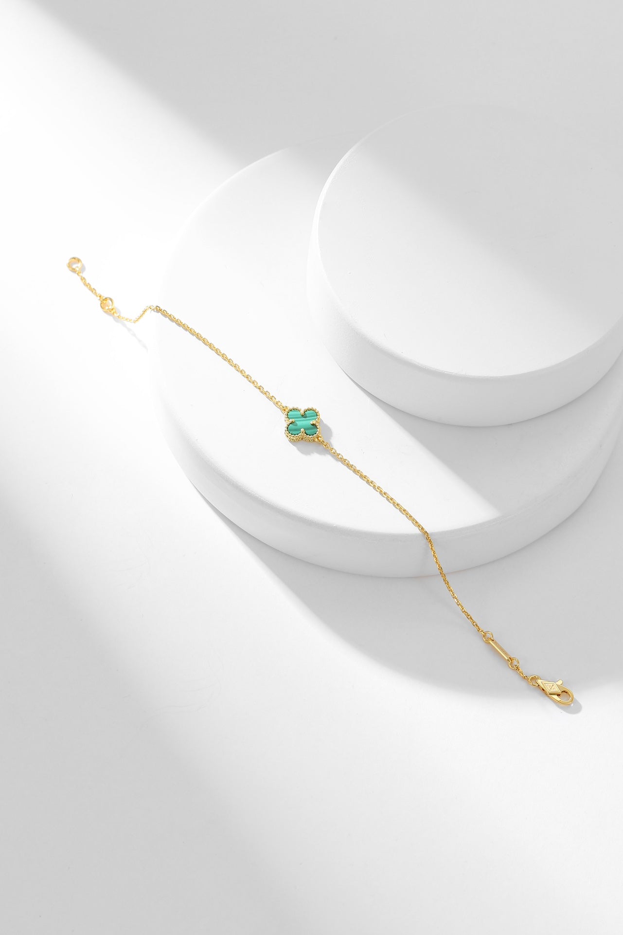 [Radiant Gem]¯CLOVER BRACELET MALACHITE 1 MOTIF