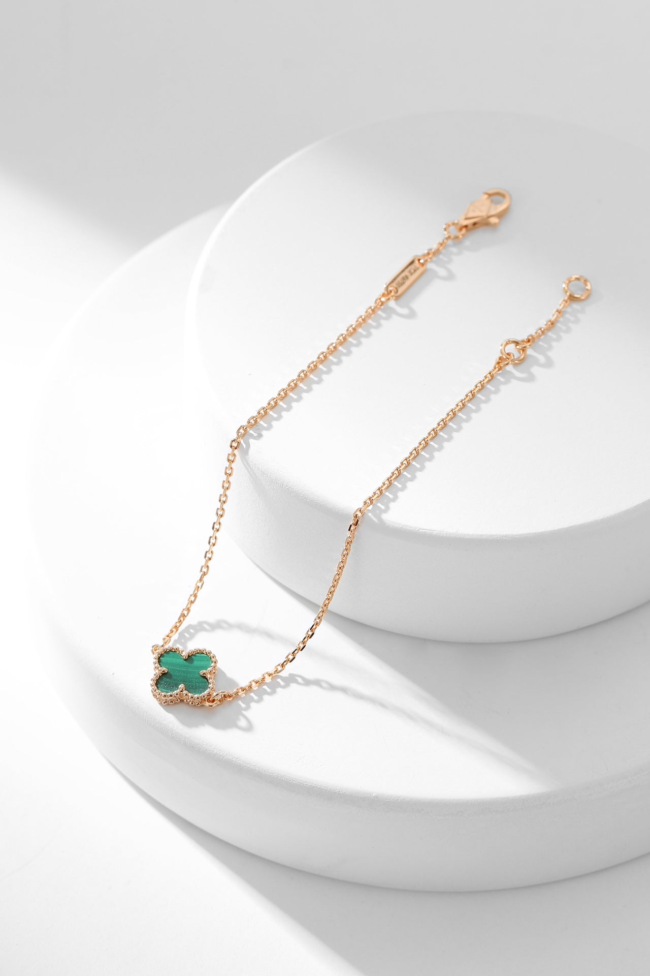 [Radiant Gem]¯CLOVER BRACELET MALACHITE 1 MOTIF