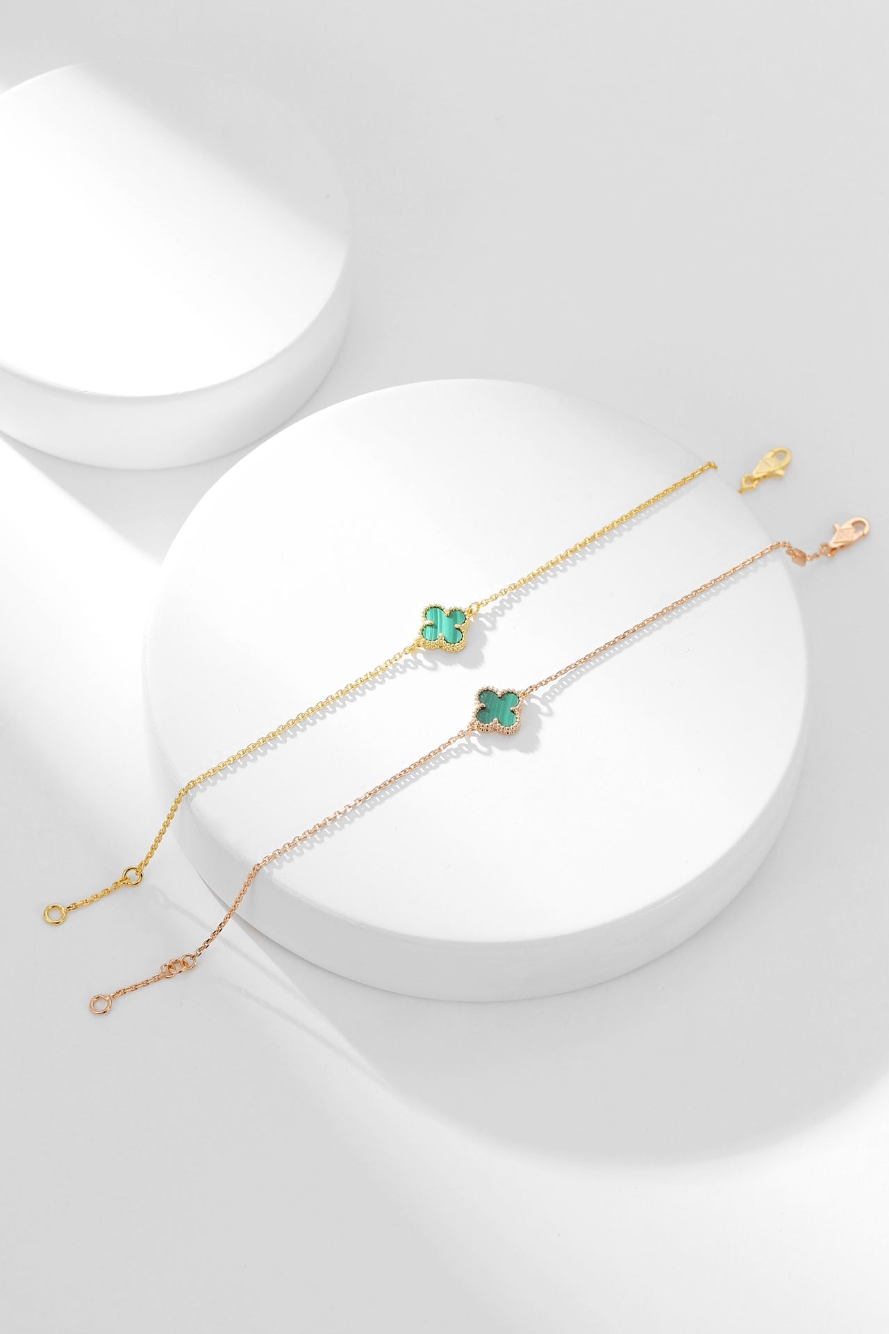 [Radiant Gem]¯CLOVER BRACELET MALACHITE 1 MOTIF