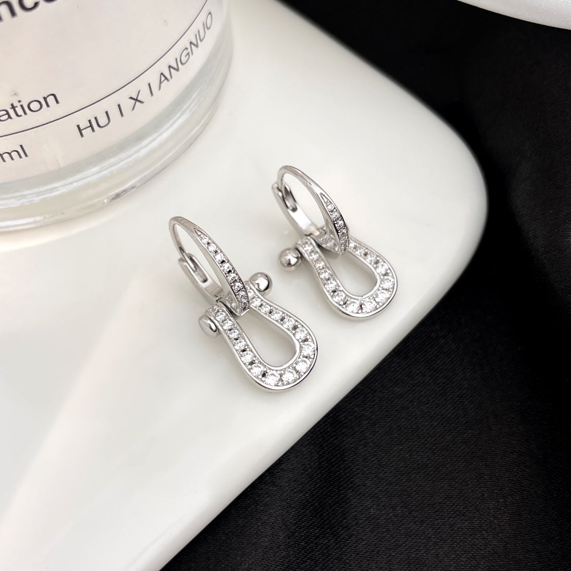 [Radiant Gem]¯FORCE 10 FULL DIAMOND DROP EARRINGS MEDIUM MODEL