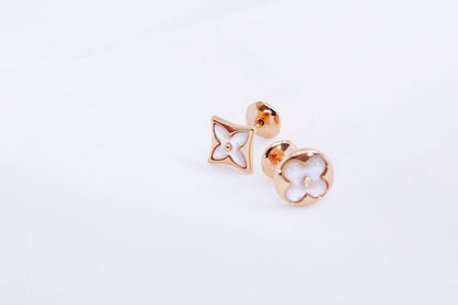[Radiant Gem]¯STAR AND SUN PINK GOLD MOP STUD EARRINGS