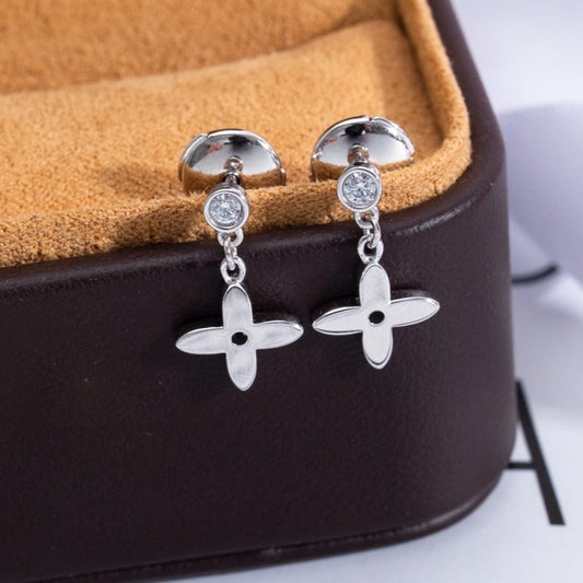 [Radiant Gem]¯VIDYLLE SILVER DIAMOND MINI DROP EARRINGS