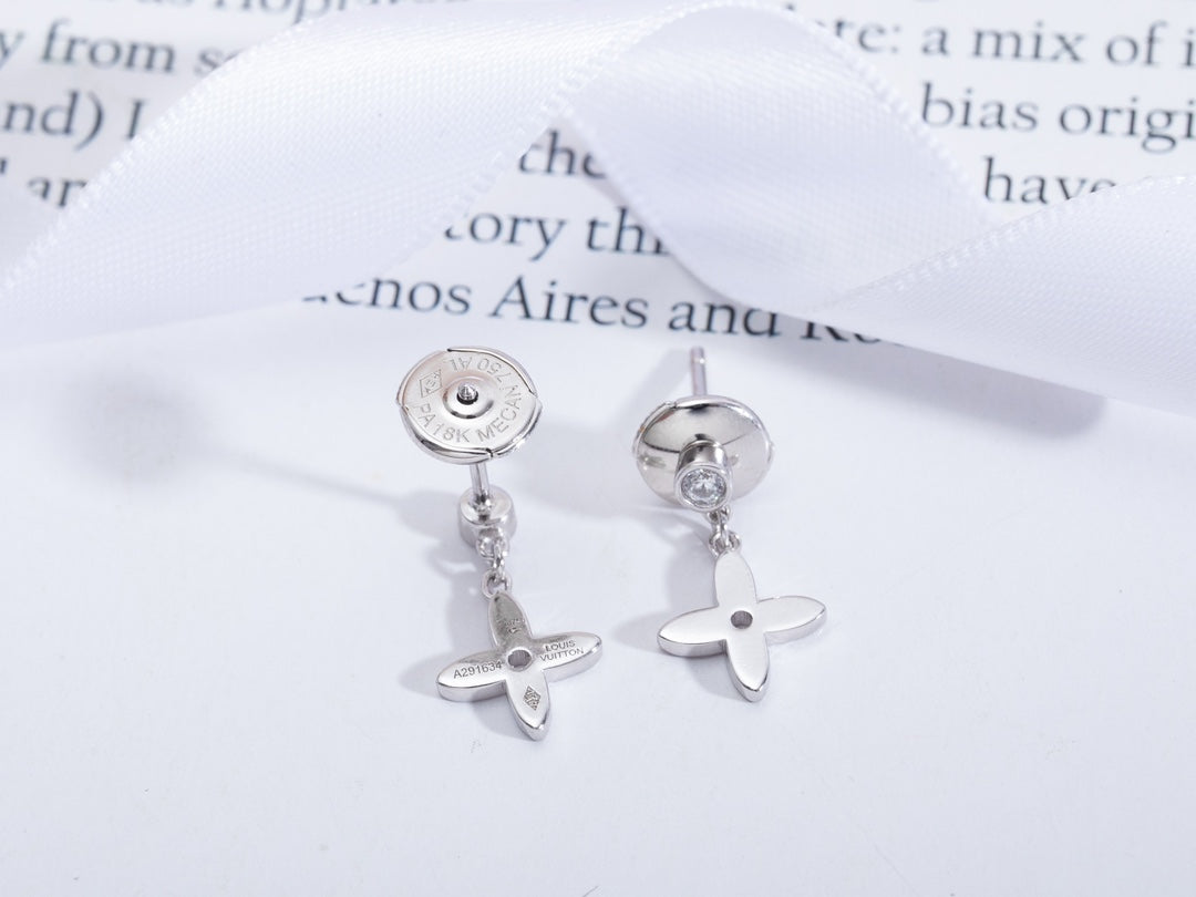[Radiant Gem]¯VIDYLLE SILVER DIAMOND MINI DROP EARRINGS