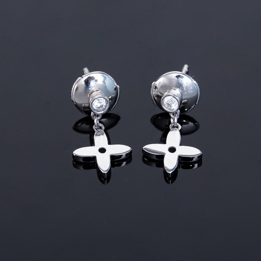 [Radiant Gem]¯VIDYLLE SILVER DIAMOND MINI DROP EARRINGS