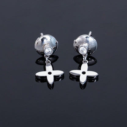 [Radiant Gem]¯VIDYLLE SILVER DIAMOND MINI DROP EARRINGS