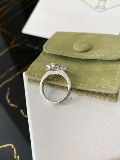[Radiant Gem]¯CLOVER SILVER RING