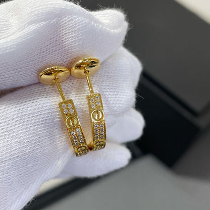 [Radiant Gem]¯LOVE DIAMOND GOLD HOOP EARRINGS