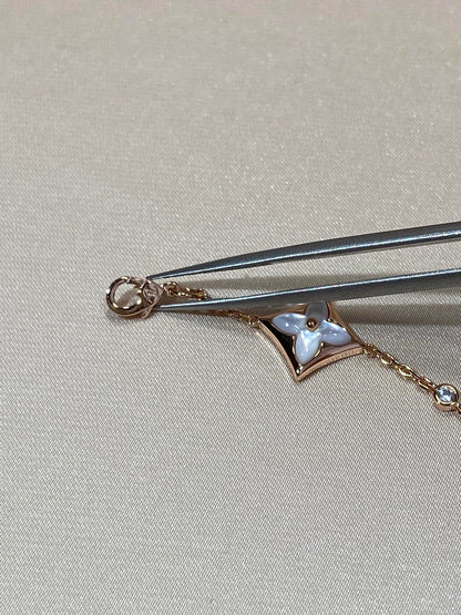 [Radiant Gem]¯STAR 4 MOTIF MOP DIAMOND PINK GOLD BRACELET