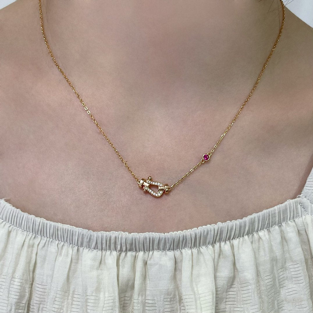 [Radiant Gem]¯FORCE 10 DIAMOND PINK GOLD NECKLACE