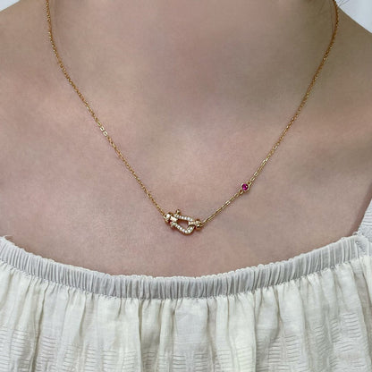 [Radiant Gem]¯FORCE 10 DIAMOND PINK GOLD NECKLACE