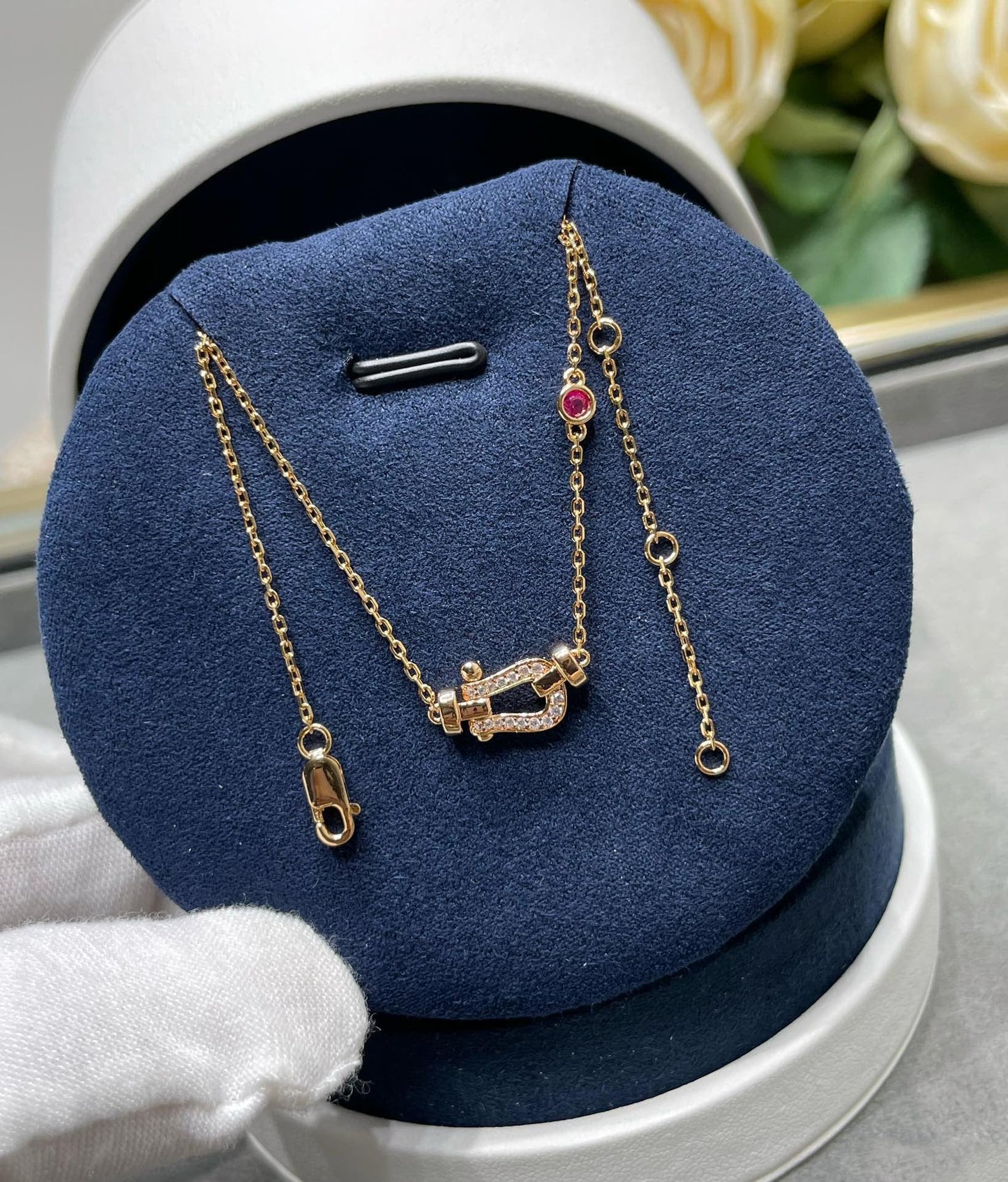 [Radiant Gem]¯FORCE 10 DIAMOND PINK GOLD NECKLACE