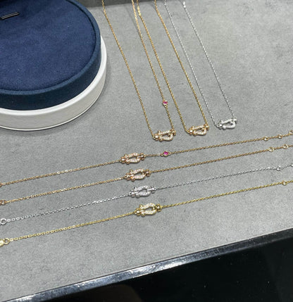 [Radiant Gem]¯FORCE 10 DIAMOND PINK GOLD NECKLACE