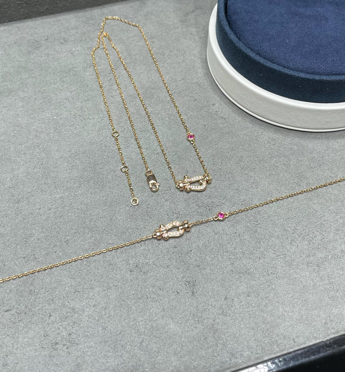 [Radiant Gem]¯FORCE 10 DIAMOND PINK GOLD NECKLACE